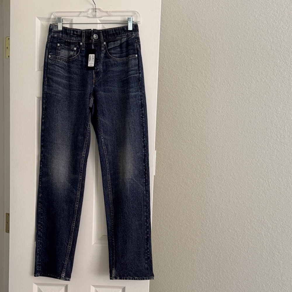 Dark Wash Straight Leg Jeans